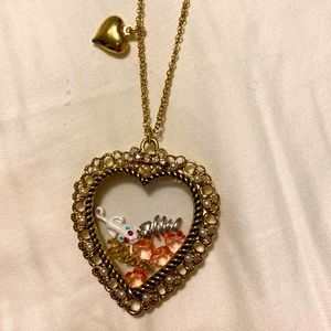 Betsy Johnson cat heart necklace